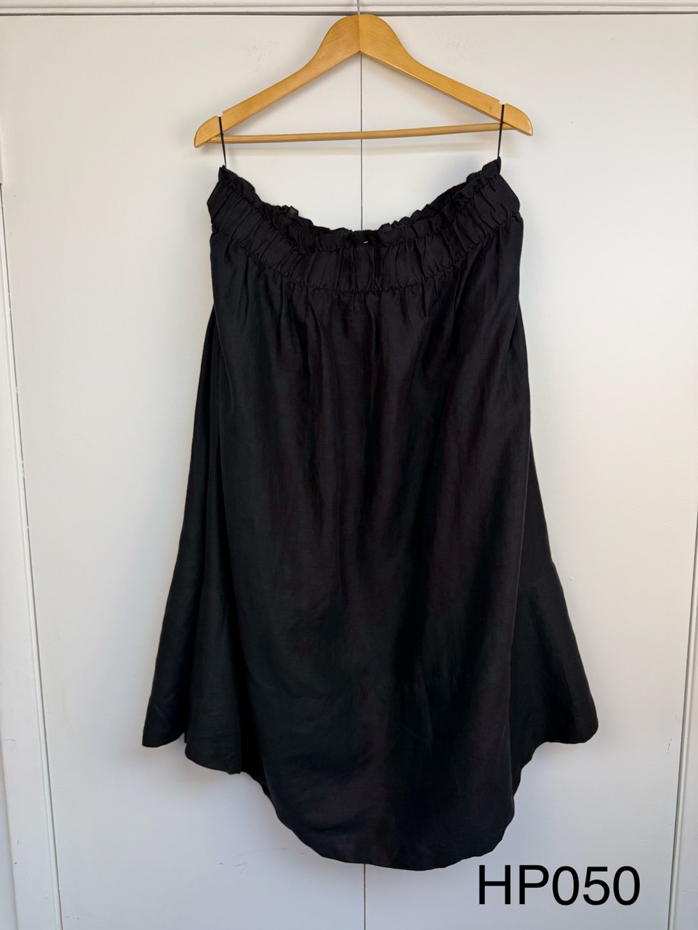 Banana Republic Bria Linen Midi Skirt Black XL